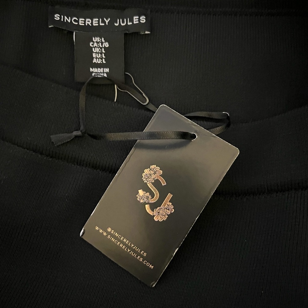 Sincerely Jules Black Ribbed Midi Skirt
